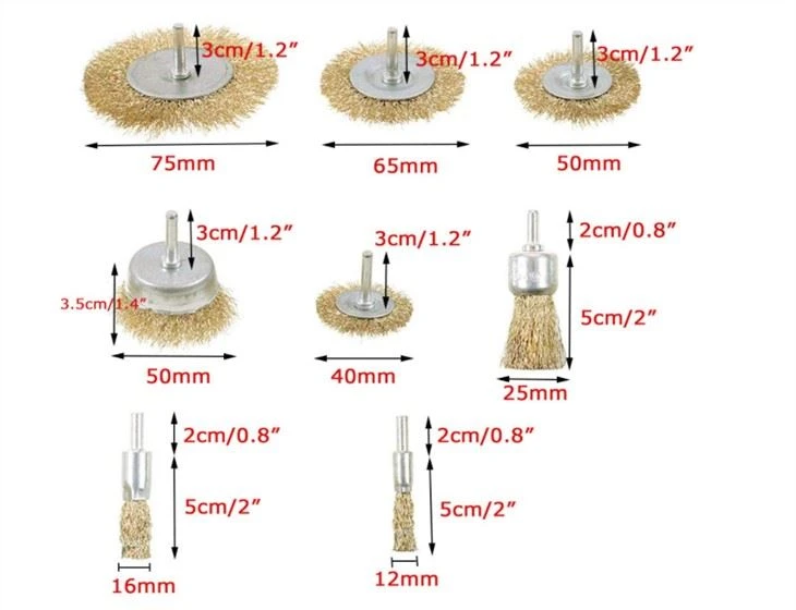 Wire Wheel Cup Brush Set